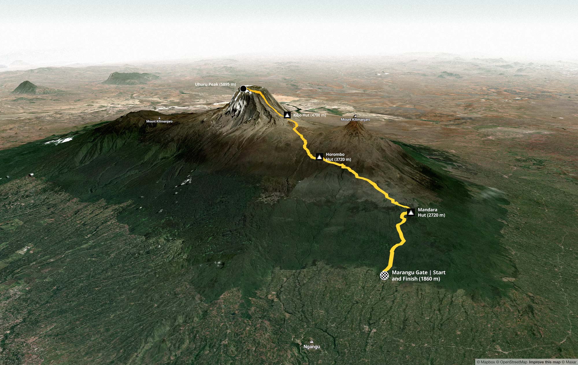 Kilimanjaro Peak Ultra - The Route