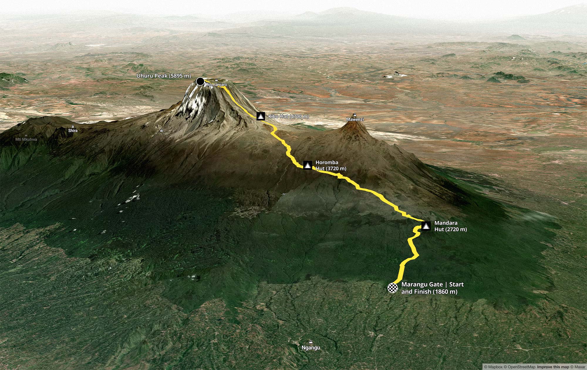 Kilimanjaro Peak Ultra - The Route